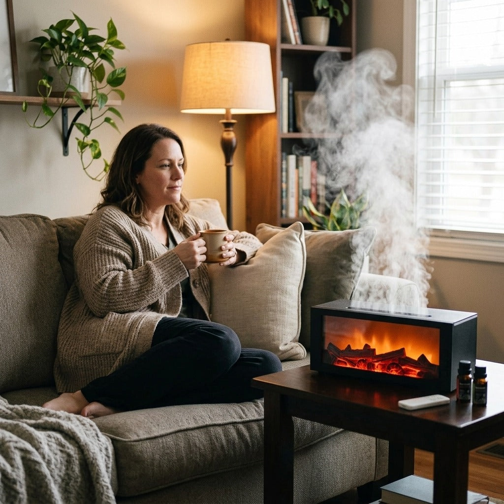 Ultrasonic Cool Mist Humidifier with LED Night Light - in everyday life