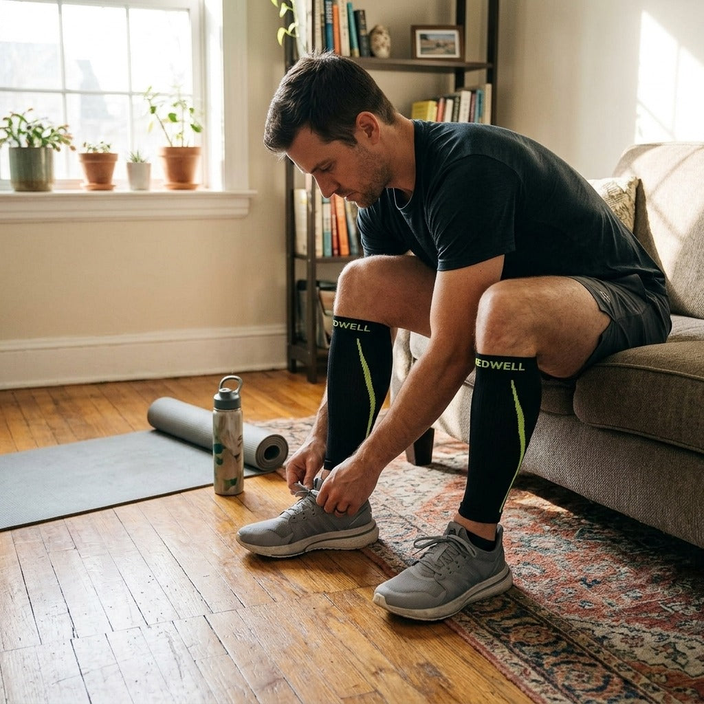 Unisex Calf Compression Sleeves for Sports - at home