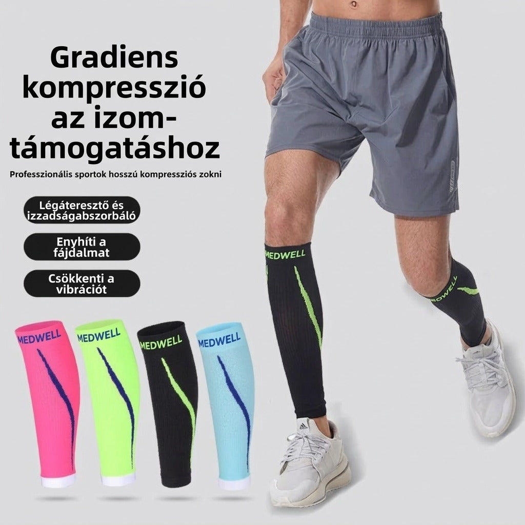 Professzionális sportok hosszú kompressziós zokni