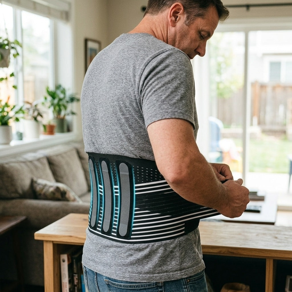 Unisex Lower Back Support Belt - in use