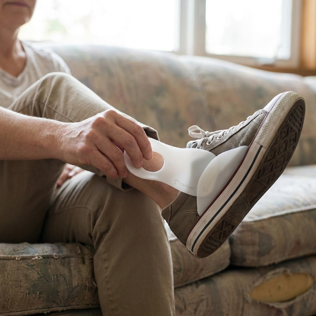 Unisex Orthopedic Arch Support Insoles - in use