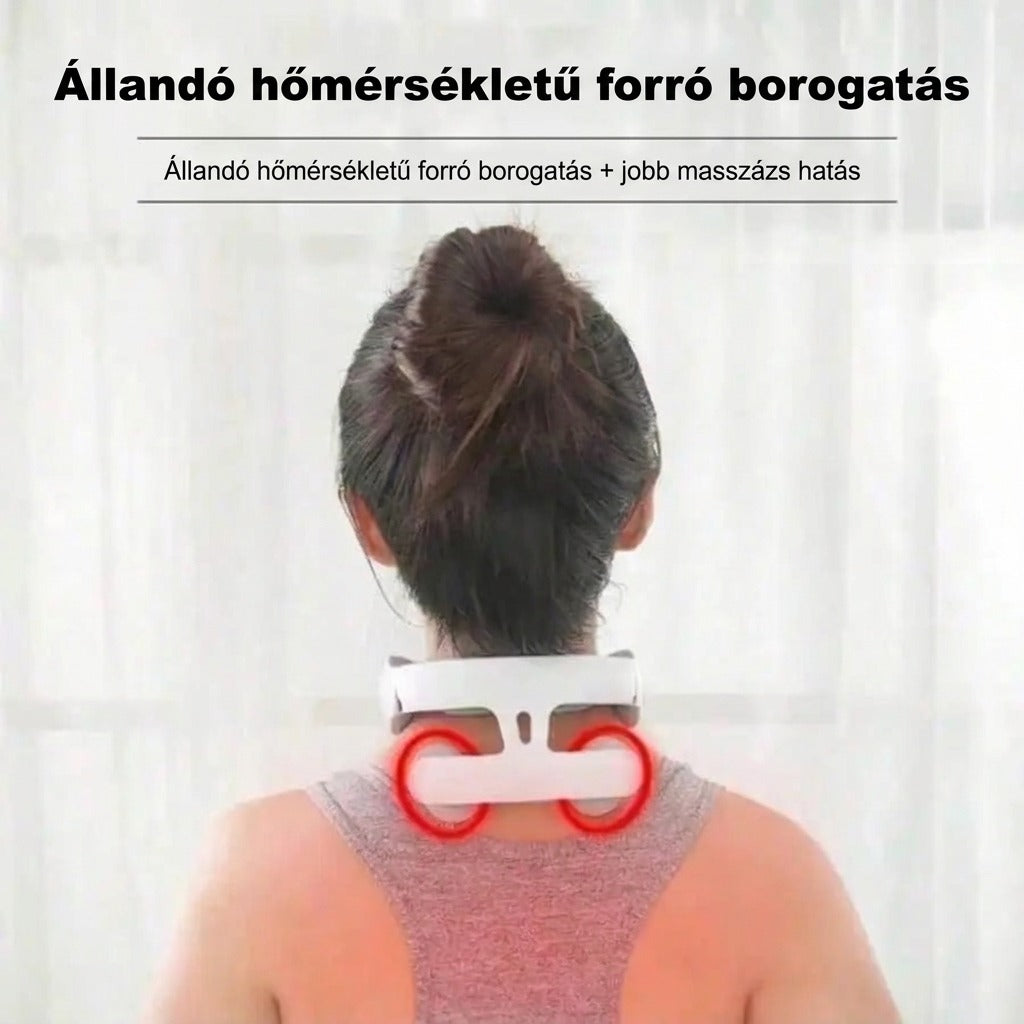 USB-ről tölthető, melegítő nyakmasszírozó