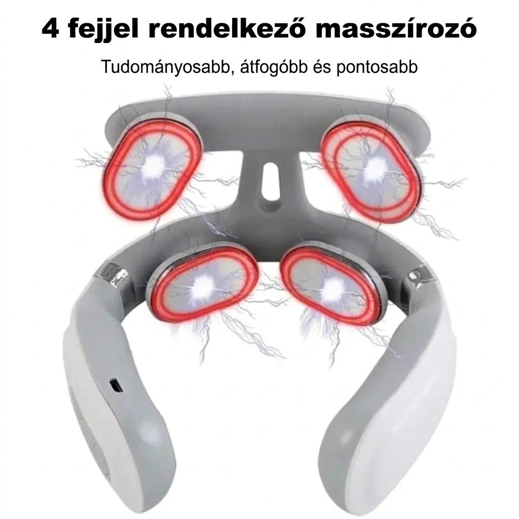 4 fejjel rendelkező nyaki masszírozó készülék