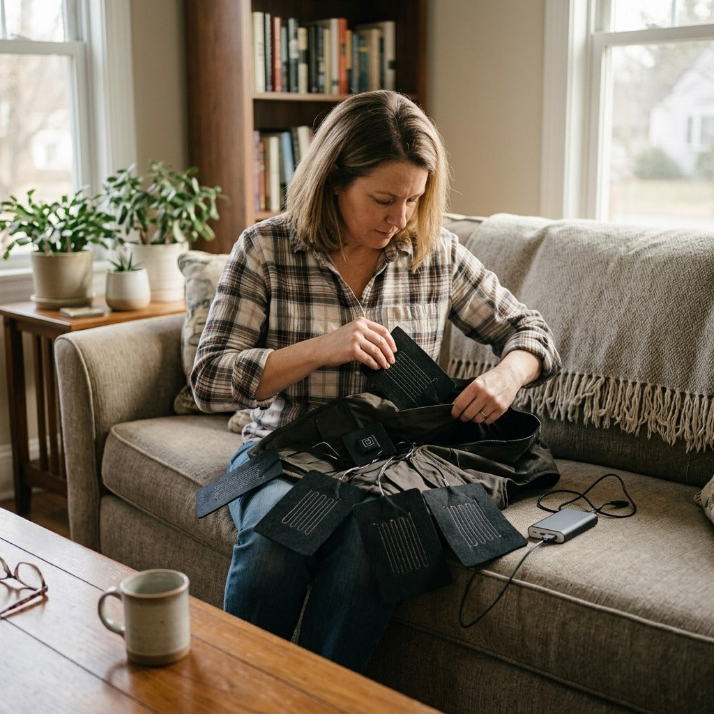USB Clothing Heating Pad with 3 Settings - at home