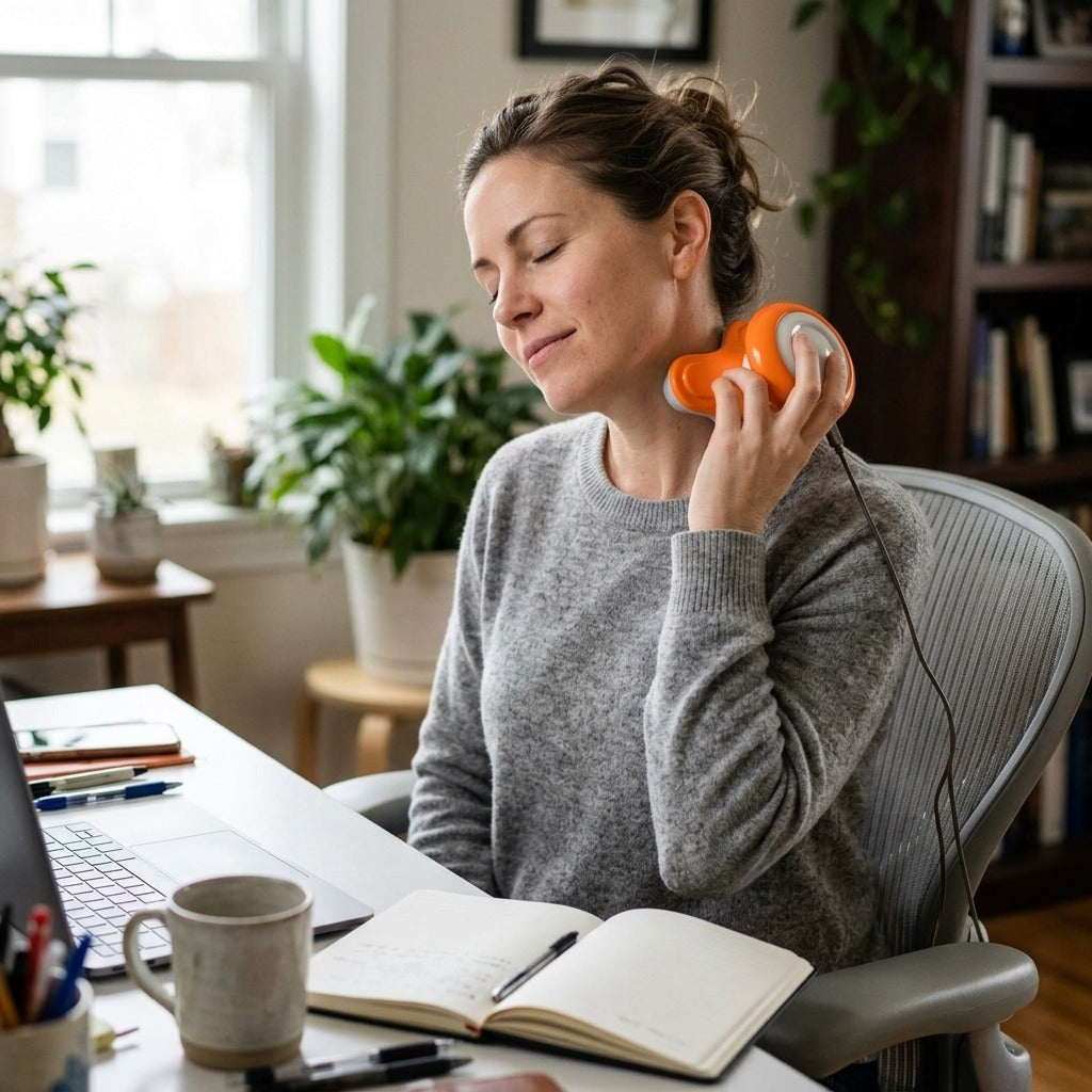 USB Mini Neck Massager - in everyday life
