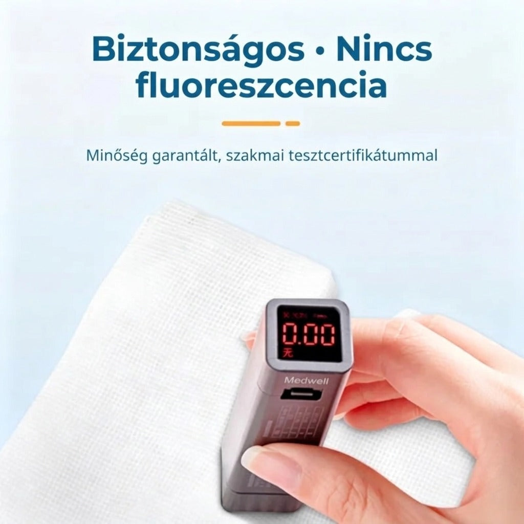 V alakban elővágott tracheostomiás kötszer, steril gézlap