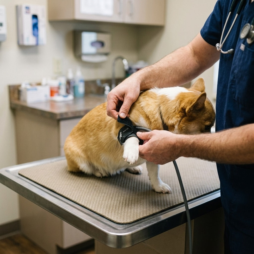 Veterinary Blood Pressure Cuff for CONTEC08A-Vet - in use