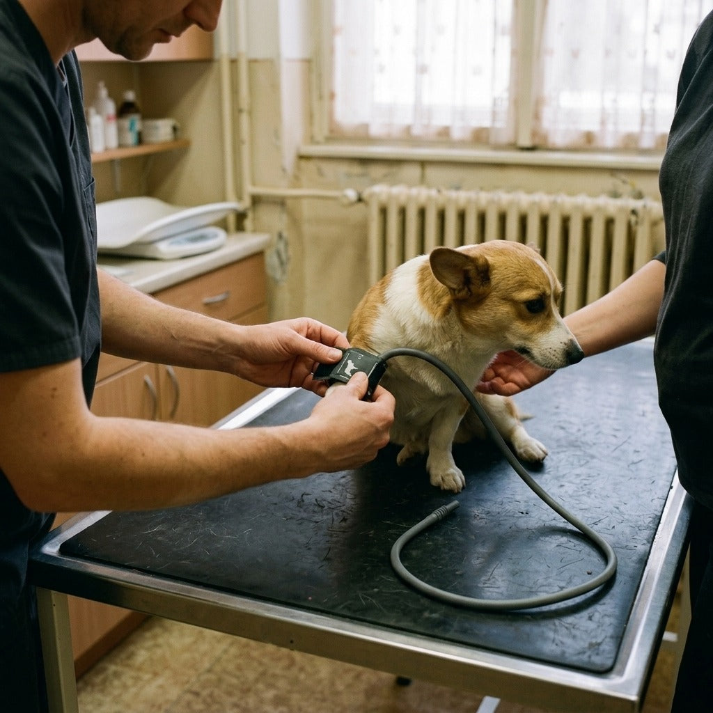 Állatorvosi vérnyomásmérő mandzsetta CONTEC08A-Vet készülékhez - használat közben