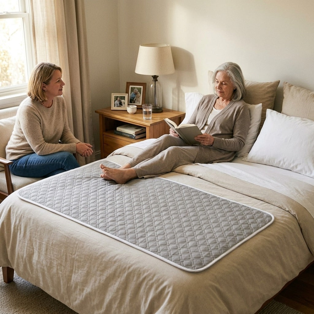 Washable Cotton Incontinence Bed Pads - at home