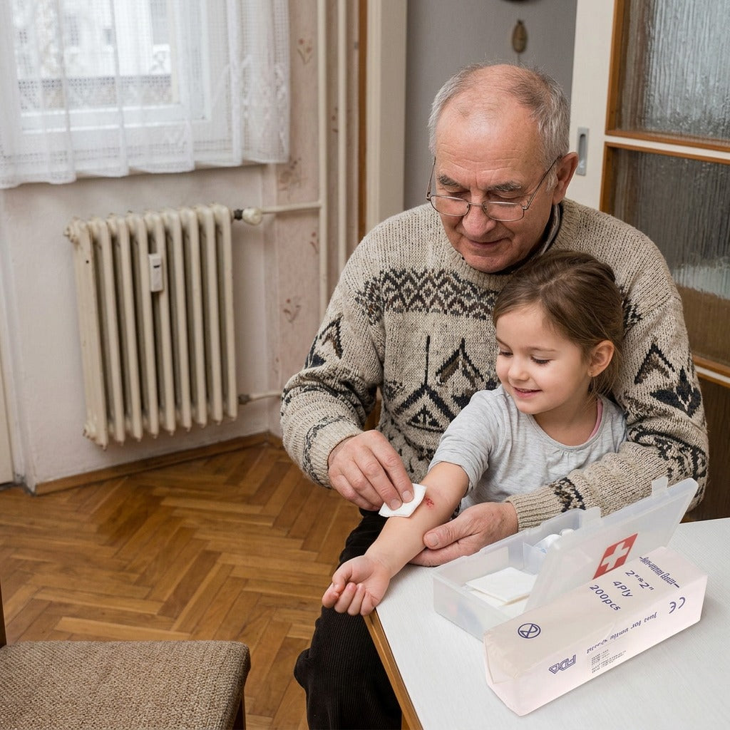 Vízálló pamut gézlap elsősegélyhez - a mindennapokban