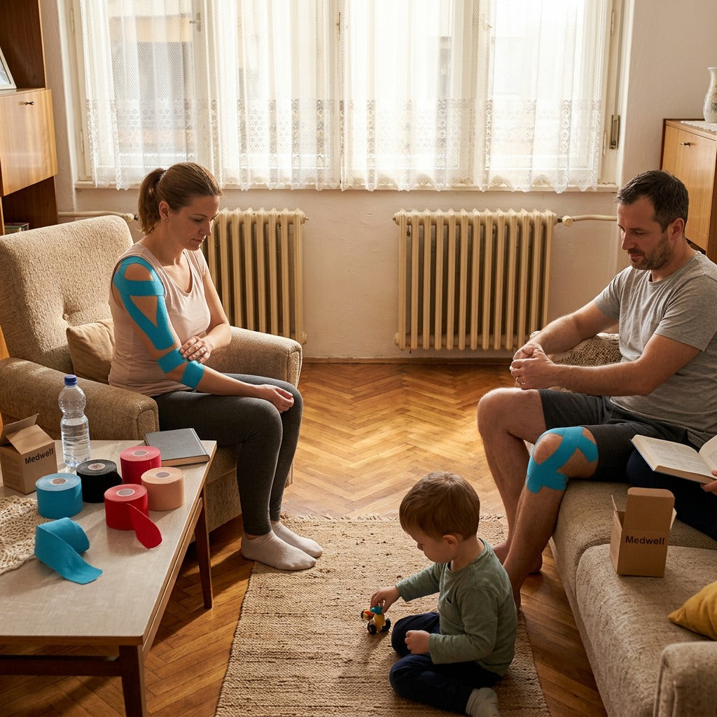 Vízálló pamut kineziológiai tapasz - otthon