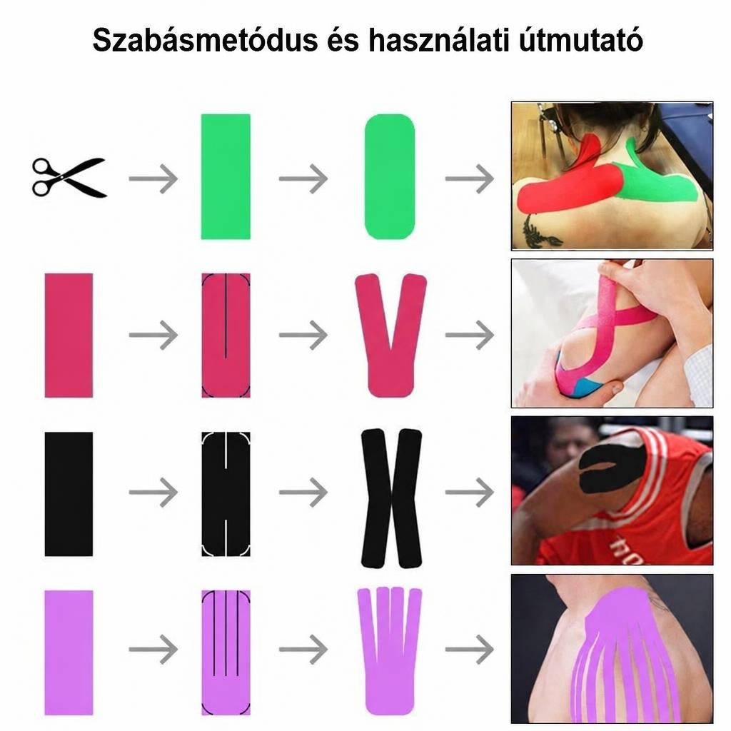 Vízálló pamut kineziológiai tapasz