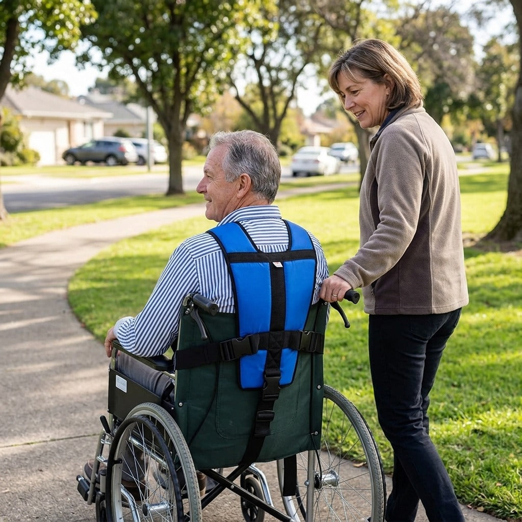 Wheelchair Waist Lap Strap with Buckle - in everyday life