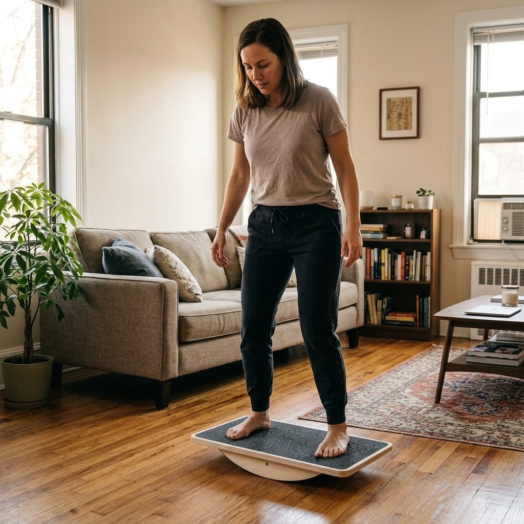 Wooden Anti-Slip Balance Board - at home