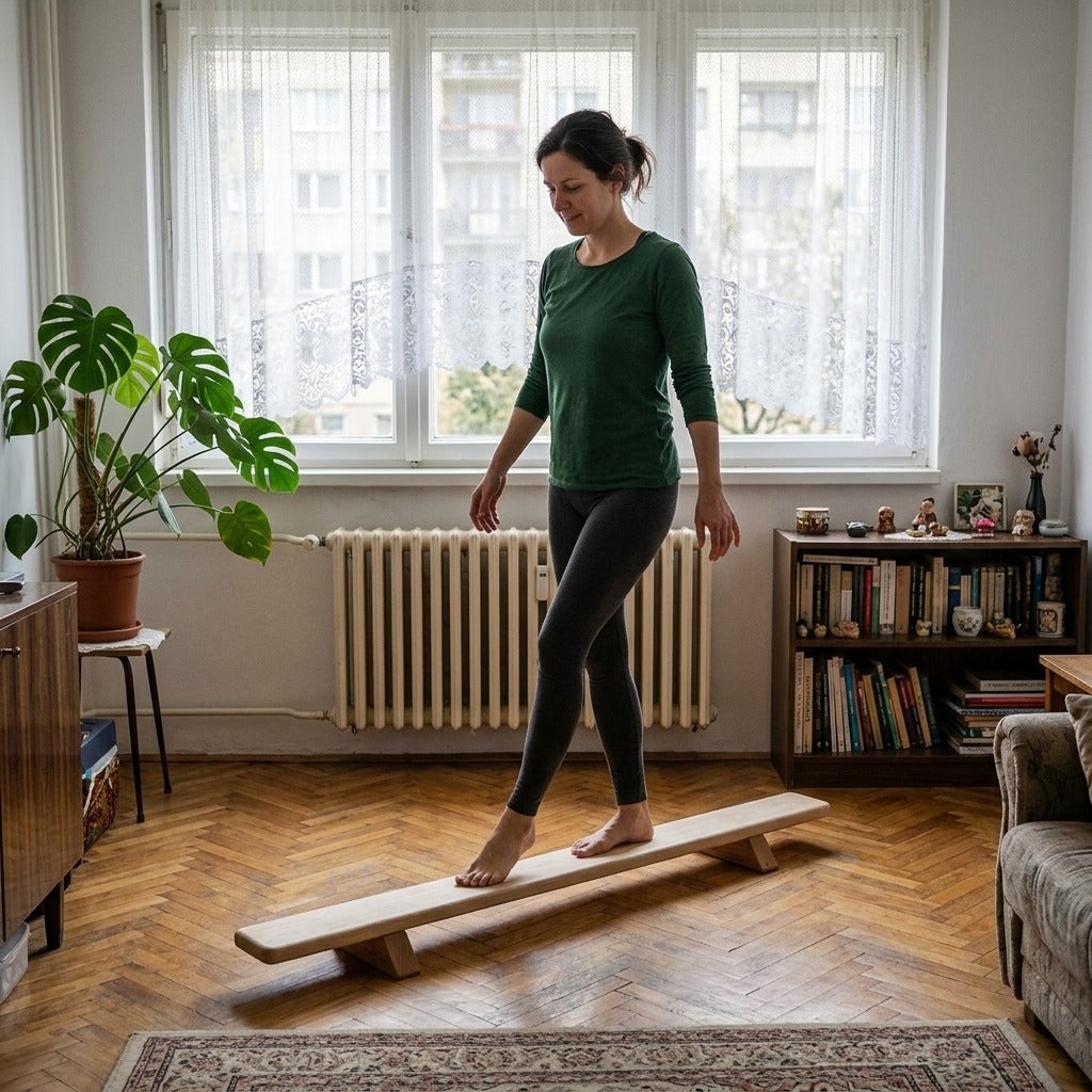 Fa egyensúlyozó deszka otthoni edzéshez - a mindennapokban