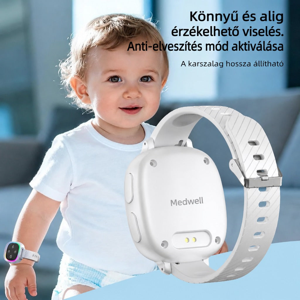 Csuklón viselhető nedvességjelző gyermekeknek