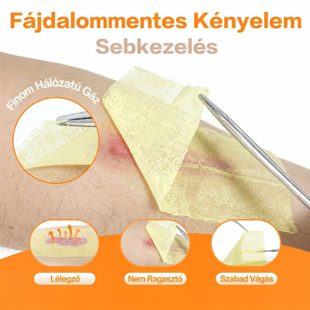 Xeroform petrolátumos, nem tapadó kötszerlapok