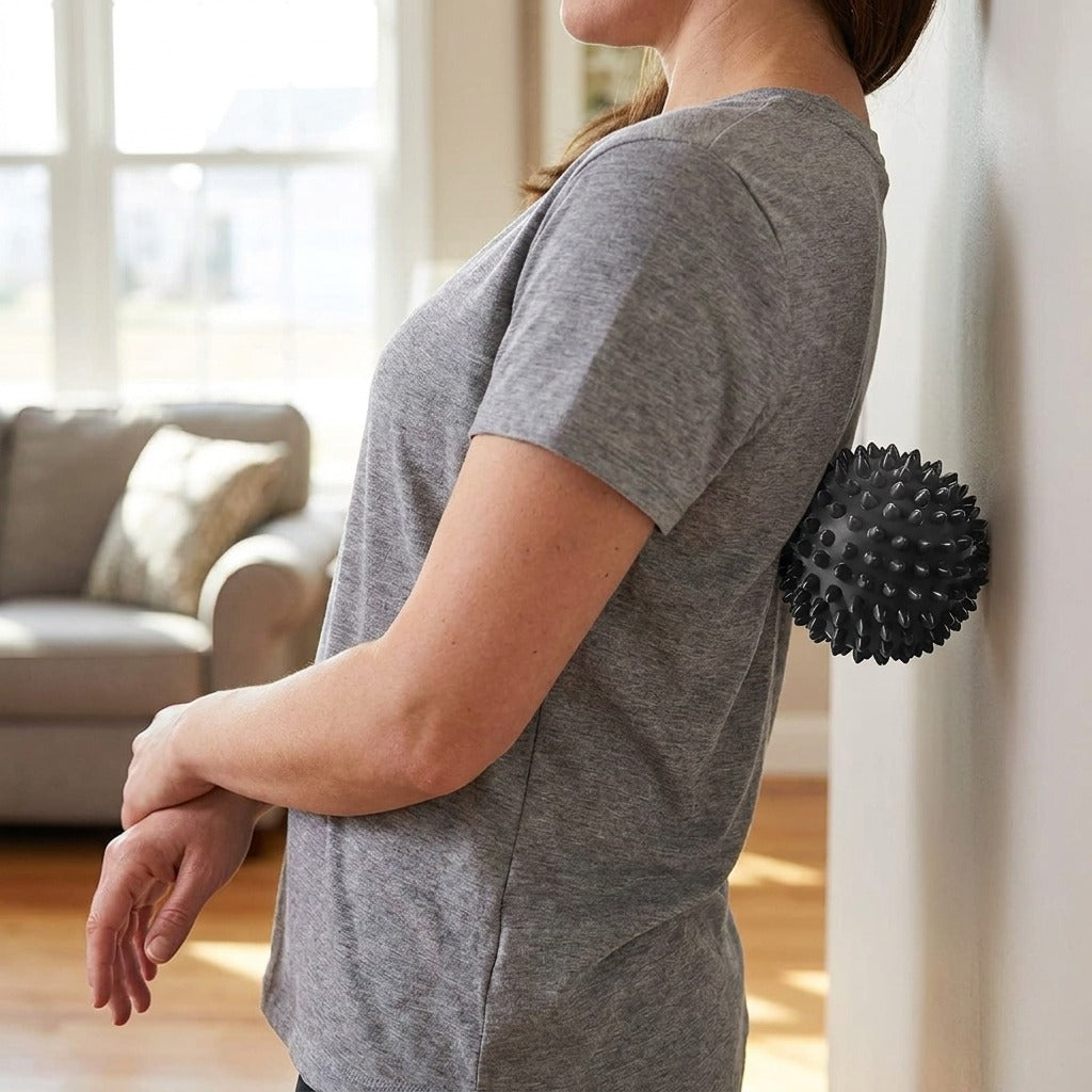 Yoga Massage Ball - in use