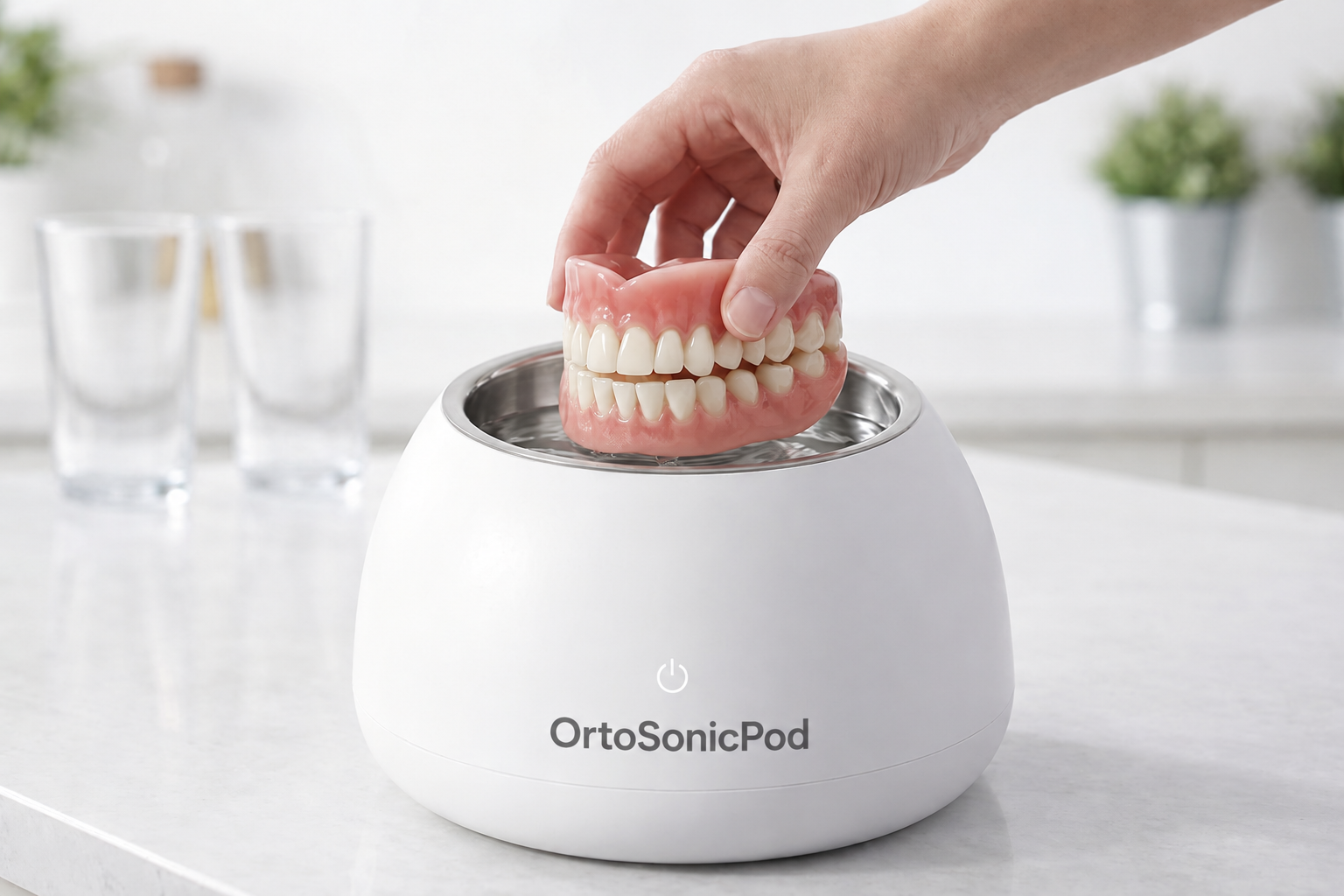 OrtoSonicPod, pulitore a ultrasuoni per protesi dentarie