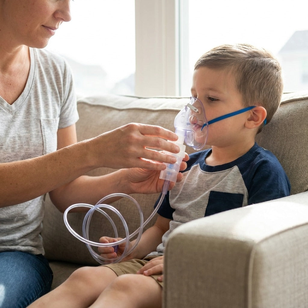 1.6 m Nebulizer Tube for Adults and Children - in use