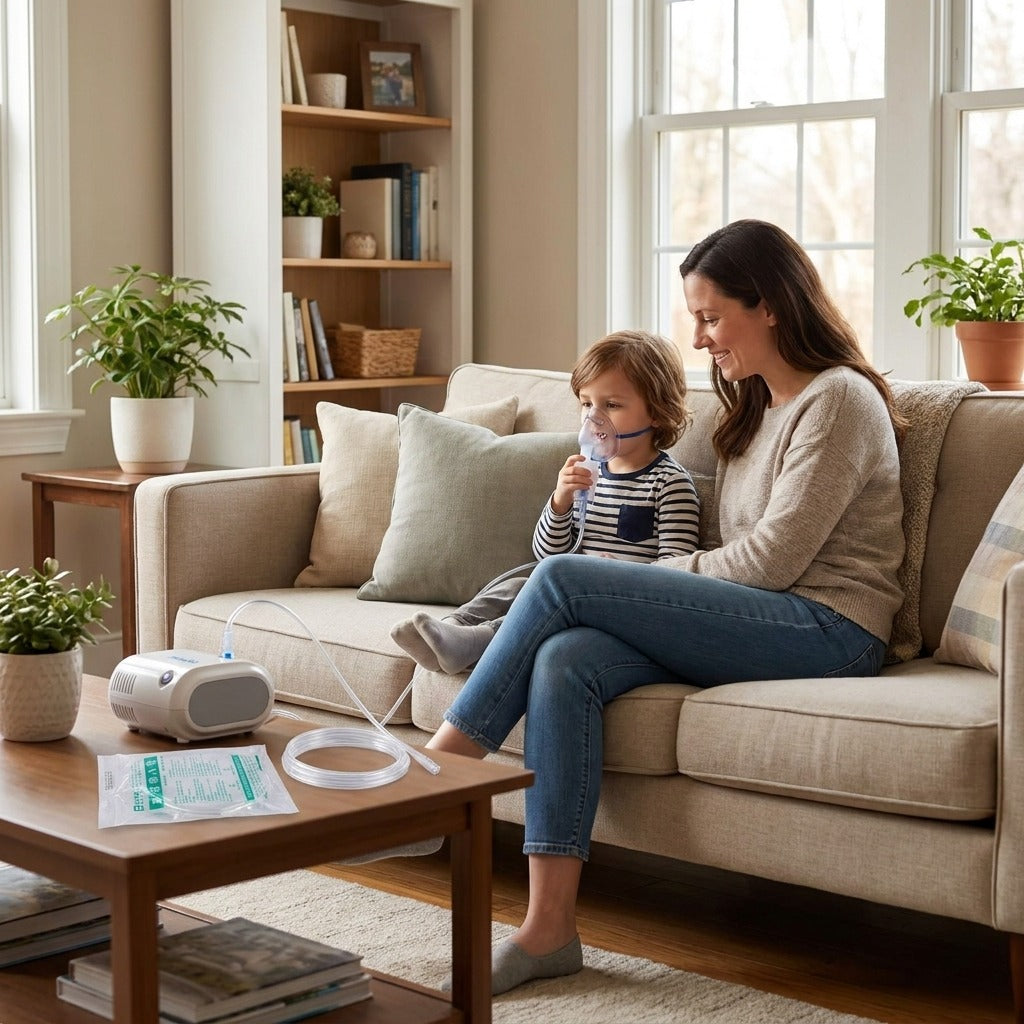 1.6m Soft Tube for Compatible Home Nebulizers - at home