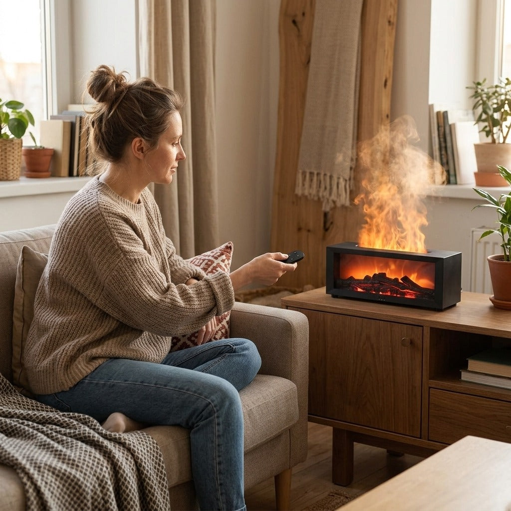 150ml Fireplace Essential Oil Diffuser with Cool Mist - at home