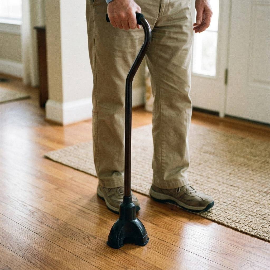19 mm Self-Standing Rubber Cane Tip - in use