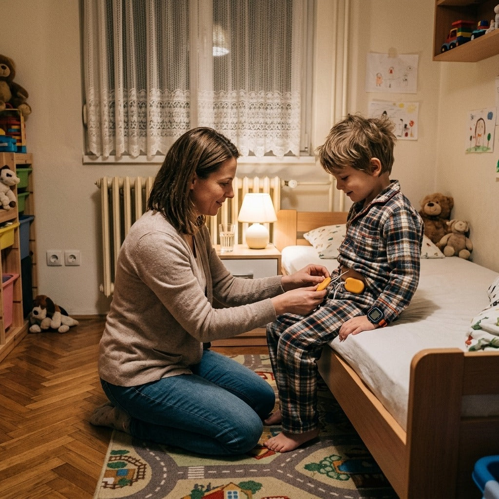 2 az 1-ben ágybavizelés-jelző rendszer órával - a mindennapokban