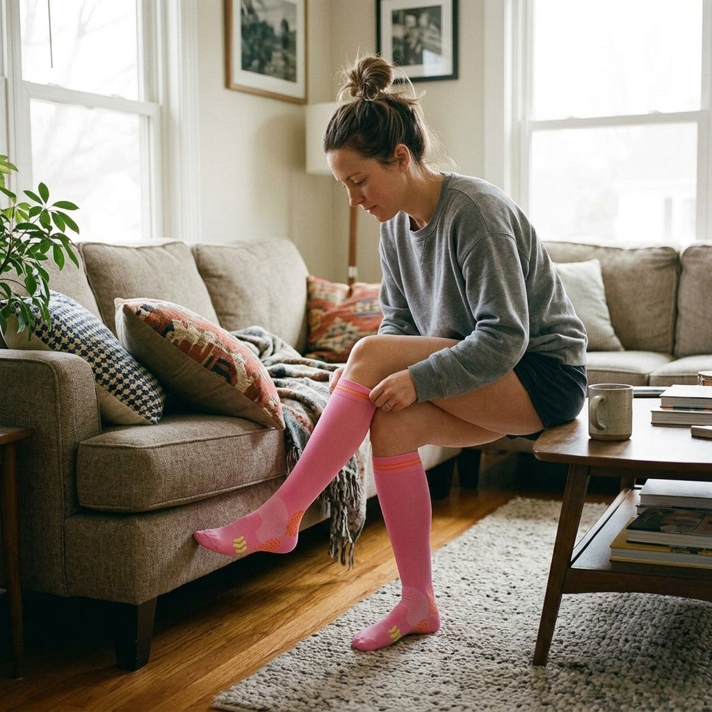 20–30 mmHg Compression Socks - at home