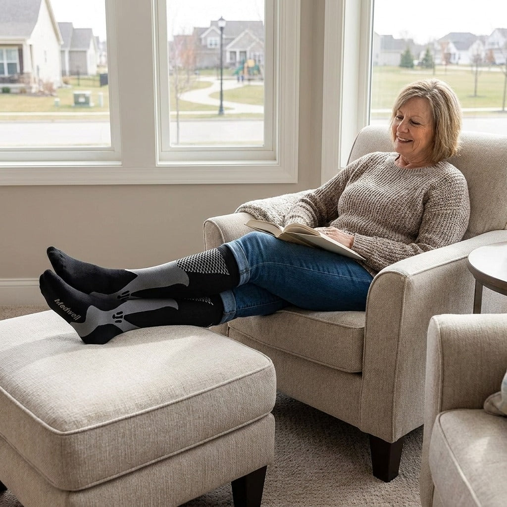 20–30 mmHg Compression Socks for Travel and Everyday Wear - in everyday life