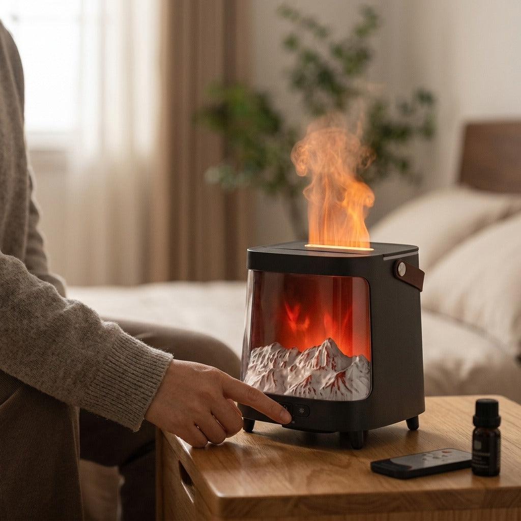 200ml USB Ultrasonic Aromatherapy Diffuser - in use