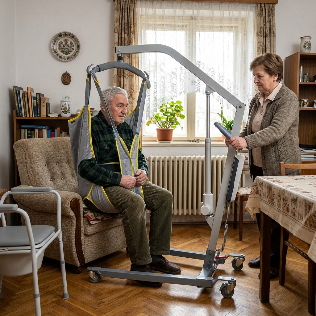 230kg-os hálós higiéniai emelőheveder betegáthelyezéshez - otthon
