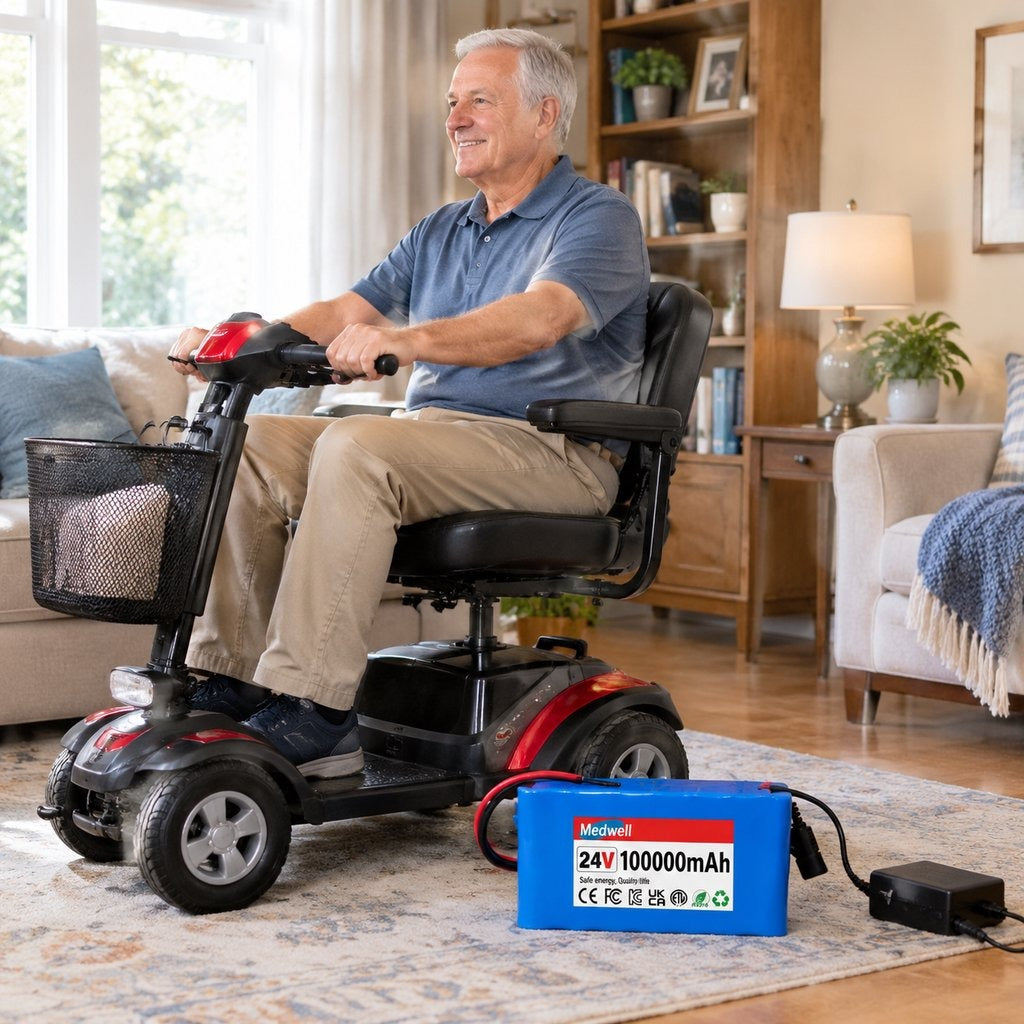 24V 100Ah Rechargeable Mobility Battery Pack - at home