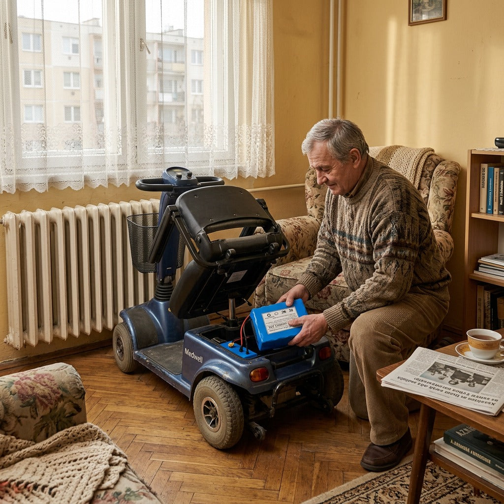 24V 21Ah LiFePO4 mobilitási akkumulátor - otthon