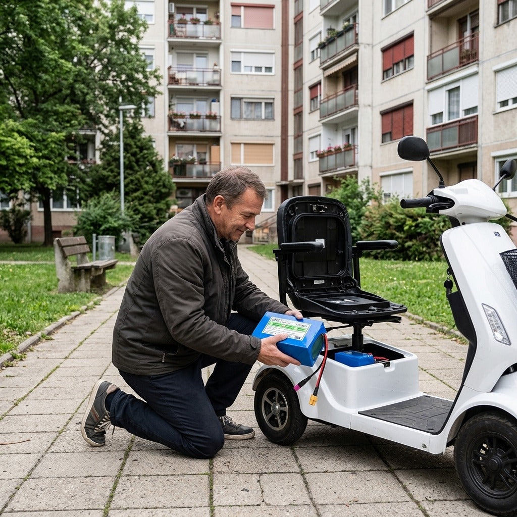 24 V-os lítiumakkumulátor kerekesszékhez és robogóhoz - a mindennapokban