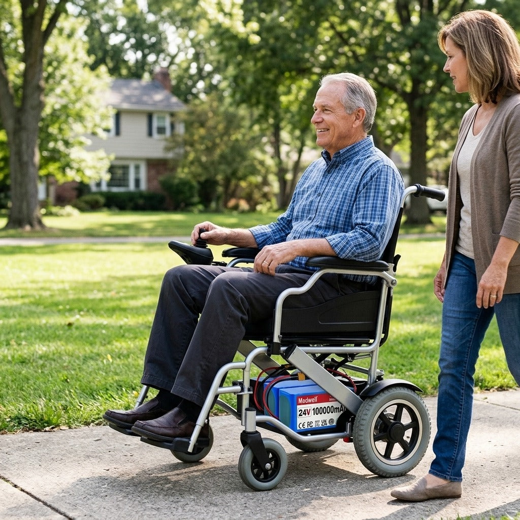 24V Lithium-Ion Wheelchair and Scooter Battery - in everyday life
