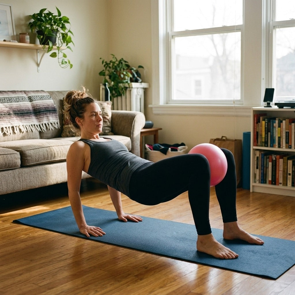25 cm Mini Exercise Ball for Yoga and Pilates - at home