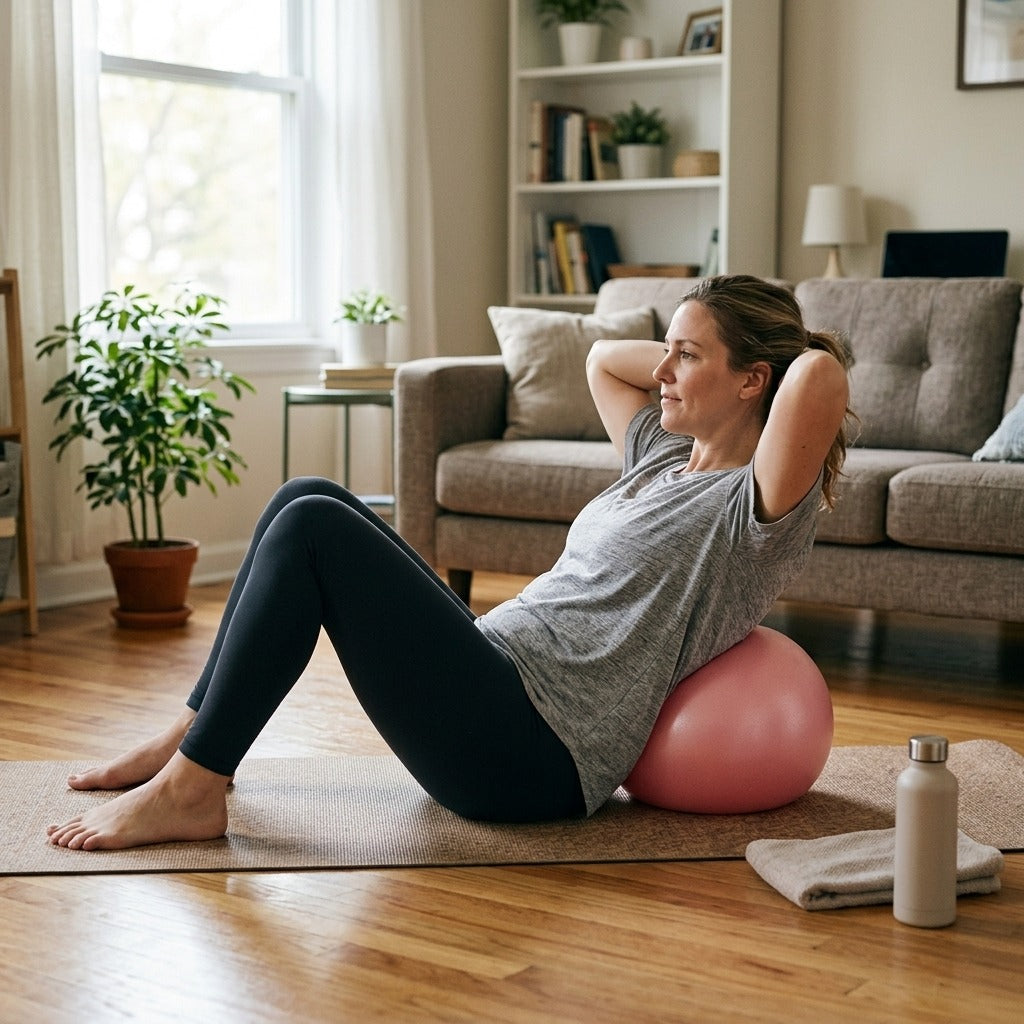 25 cm Mini Fitness Ball - in everyday life