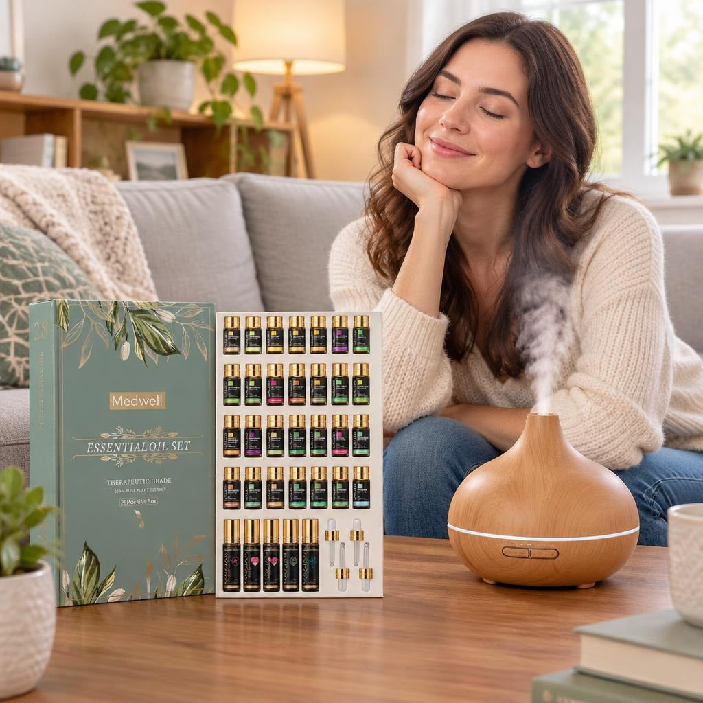 28-Piece Essential Oil Set for Humidifiers and Diffusers - in everyday life
