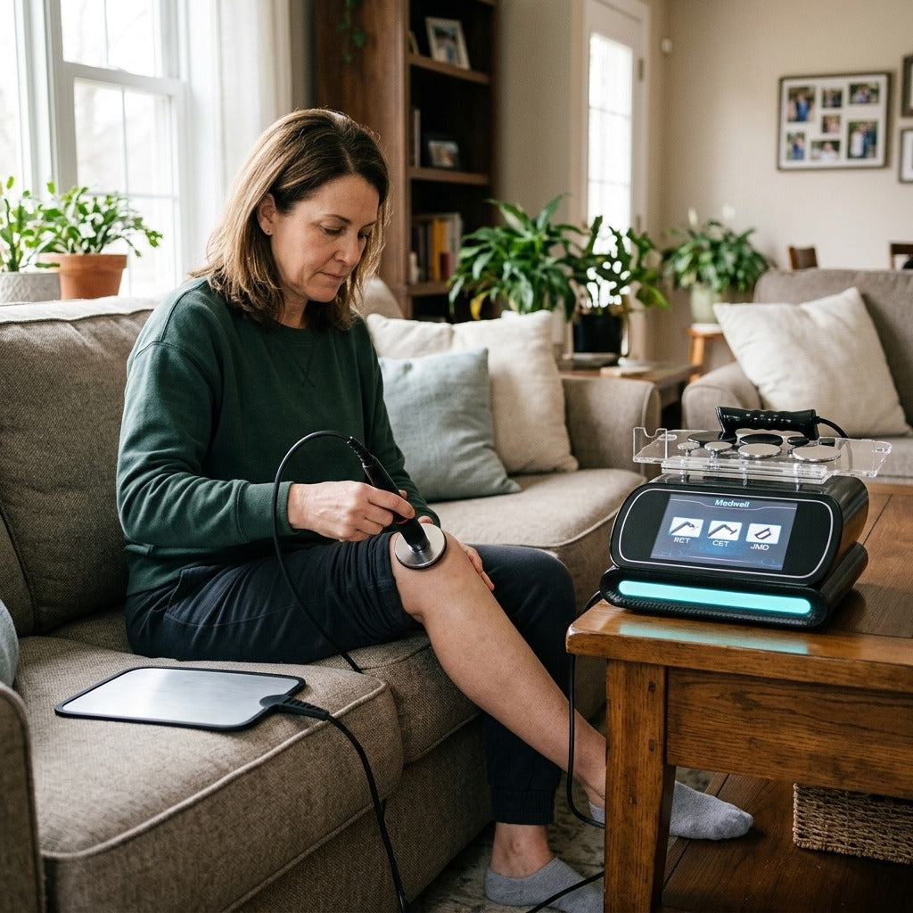 3-in-1 RF Tecar Therapy Machine - at home