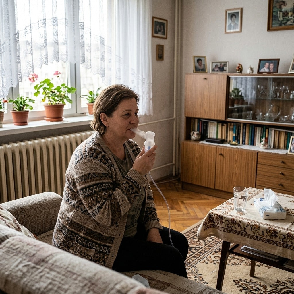 3 részes kompresszoros inhaláló pohárkészlet - a mindennapokban