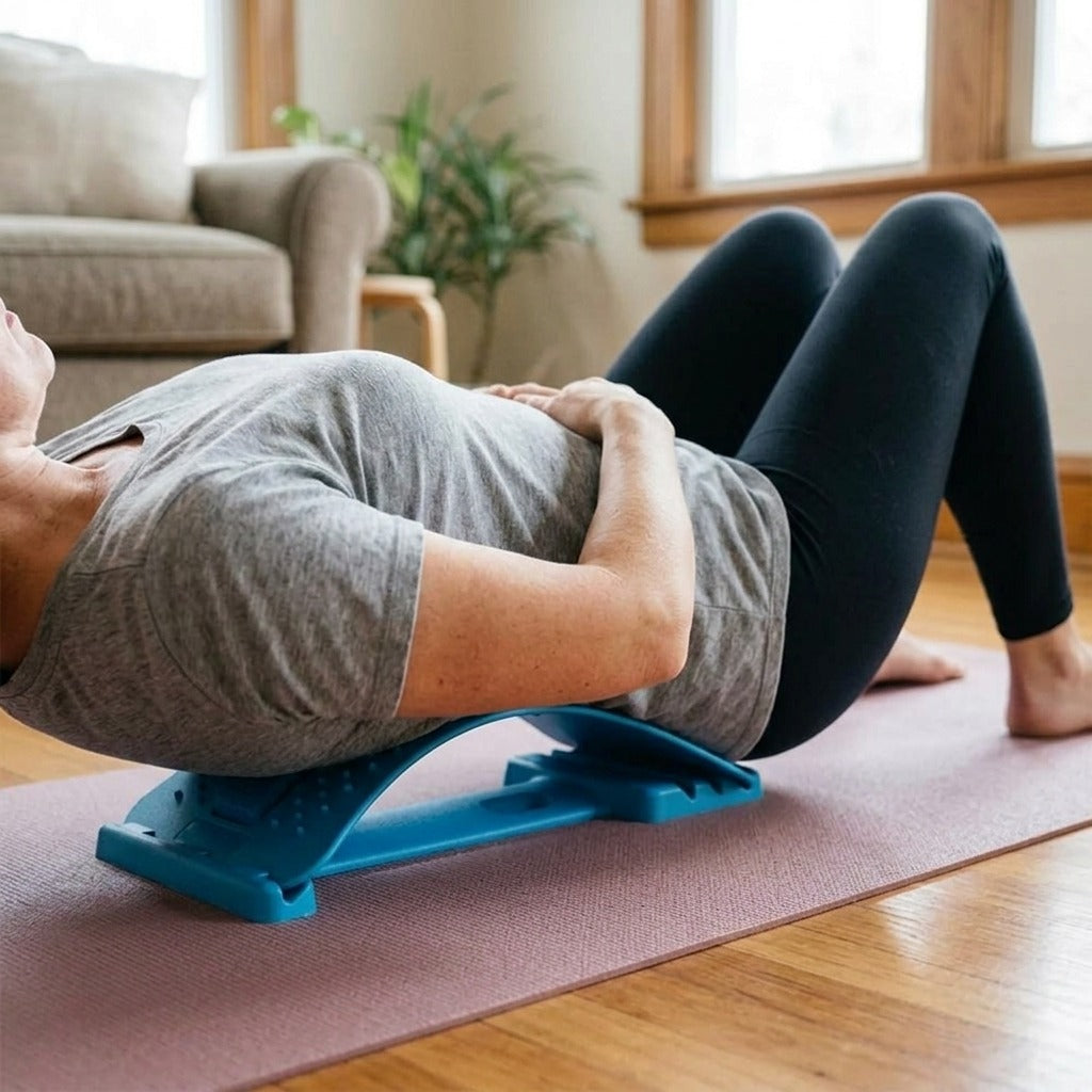 4-Level Back Stretcher for Home Use - in use