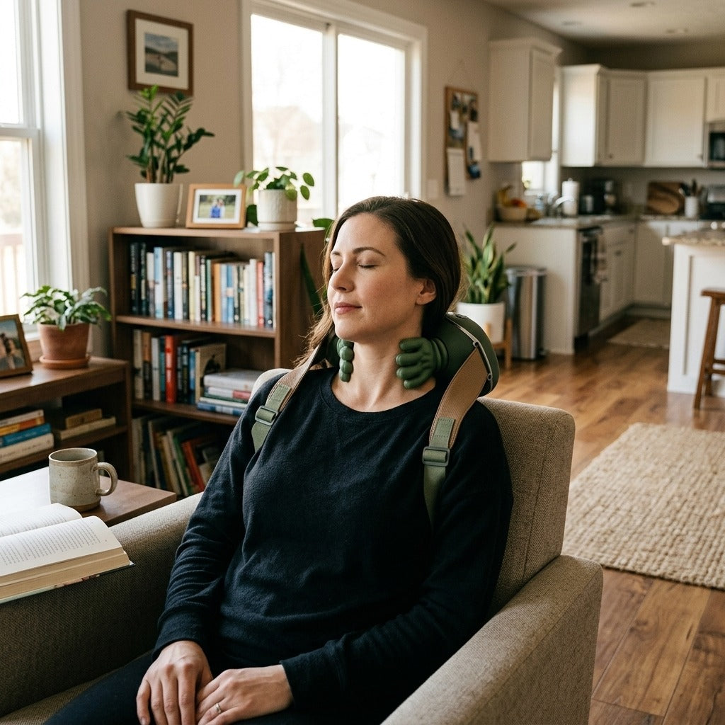 4D Kneading Neck and Shoulder Massager - at home