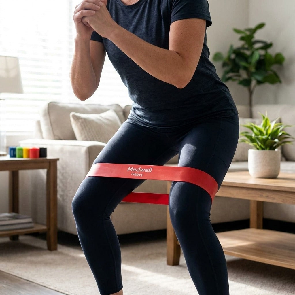 5-Level Portable Resistance Bands Set - in use