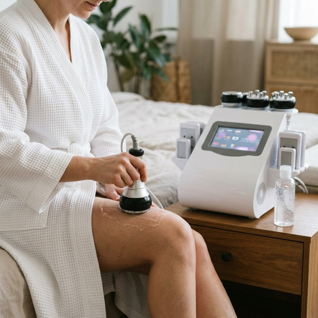 6-in-1 Personal Care Machine with Gel - in use