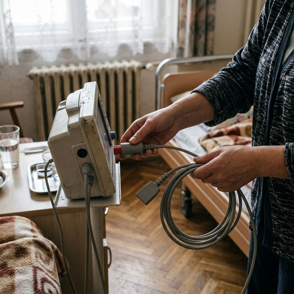 6 tűs IBP betegmonitor-adapterkábel - használat közben