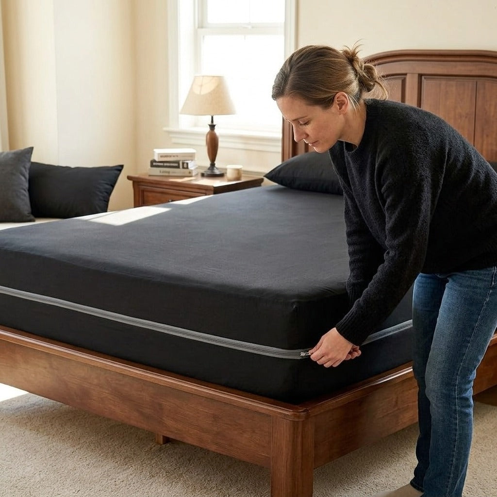 6-Sided Water-Resistant Mattress Protector - at home