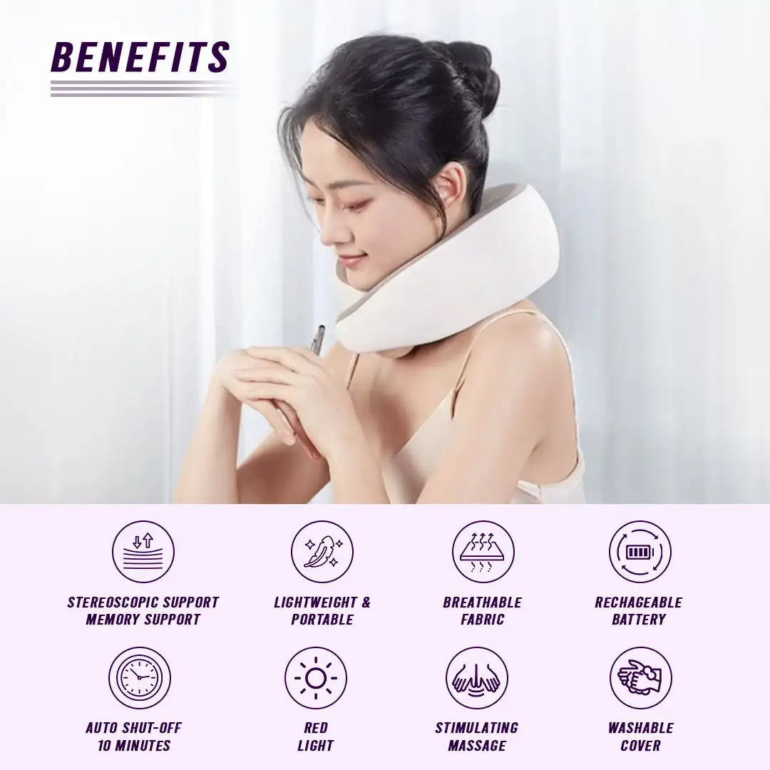 Heated Neck Massager Travel Pillow