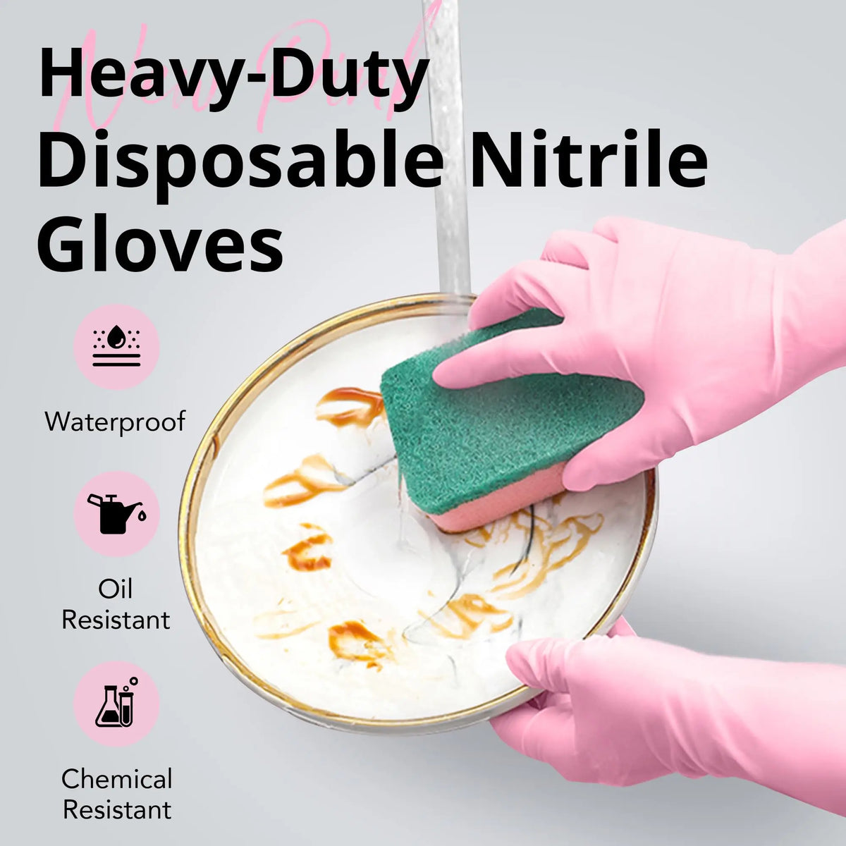 Purple Latex-Free Disposable Gloves, 30 per Pack