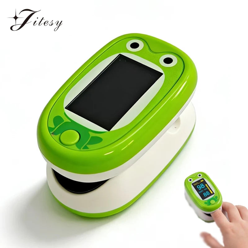 Fingertip Pulse Oximeter with HD LED Display, Child Cartoon Design